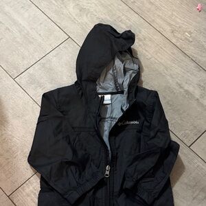 Columbia Kids Black and Gray Raincoat
